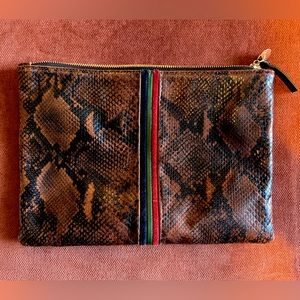 Clare V. Pablo Snake Flat Clutch
